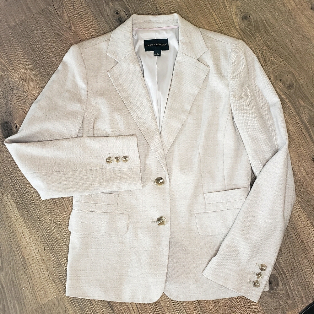 Grey Banana Republic Blazer with Pockets